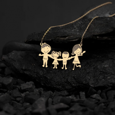 Personalized Family Necklace by MySilverStation • Sterling Silver, Gold & Rose Gold • New Year Gift • Gift for Her • Necklaces For Women 