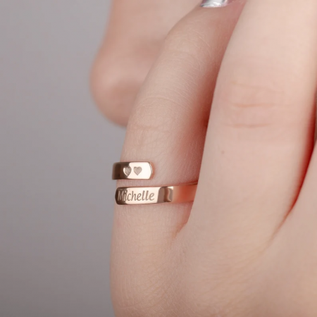 Personalized Name Ring by MySilverStation • Initial Ring • Sterling Silver, Gold & Rose Gold • New Year Gift • Gift for Her • Woman Ring 