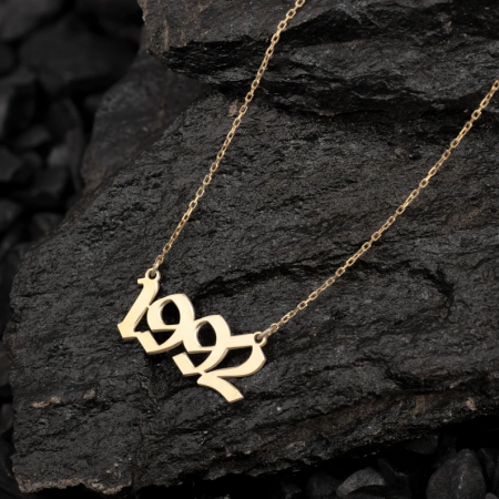 Personalized Birth Year 1992 Necklace by MySilverStation • Sterling Silver, Gold & Rose Gold•New Year Gift•Gift for Her•Women Necklaces 