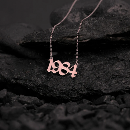 Personalized Birth Year 1984 Necklace by MySilverStation • Sterling Silver, Gold & Rose Gold•New Year Gift•Gift for Her•Women Necklaces 