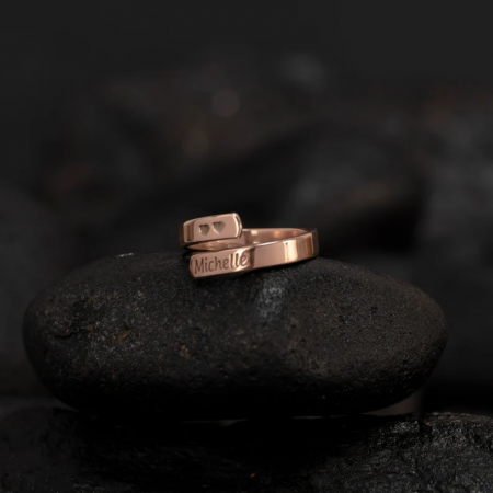 Personalized Name Ring by MySilverStation • Initial Ring • Sterling Silver, Gold & Rose Gold • New Year Gift • Gift for Her • Woman Ring 