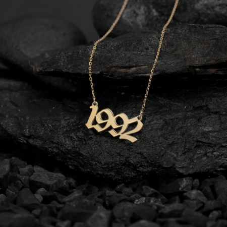 Personalized Birth Year 1992 Necklace by MySilverStation • Sterling Silver, Gold & Rose Gold•New Year Gift•Gift for Her•Women Necklaces 