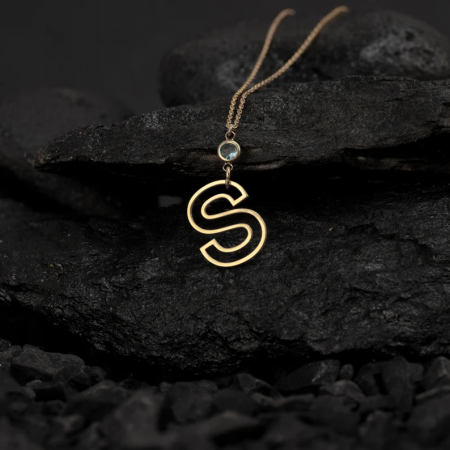 Personalized S Letter Necklace by MySilverStation • Sterling Silver, Gold & Rose Gold • New Year Gift • Gift for Her • Necklaces For Women 